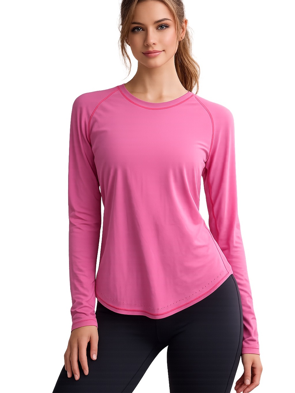 Lululemon Rise & Run Long Sleeve Top Fuchsia Pink Size 6 Running Athletic Shirt